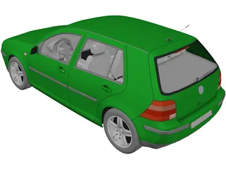 Volkswagen Golf IV (5 doors) 3D Model preview