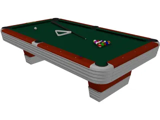Pool Table 3D Model preview
