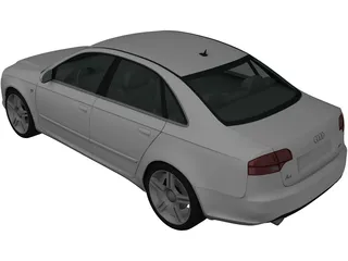 Audi A4 Saloon (2007) 3D Model preview