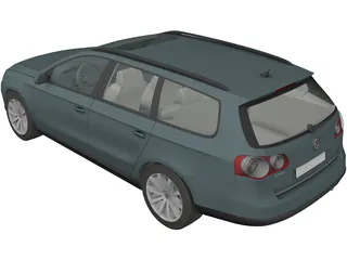 Volkswagen Passat Variant (2006) 3D Model preview