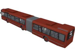 Volvo Bus Double 3D Model preview