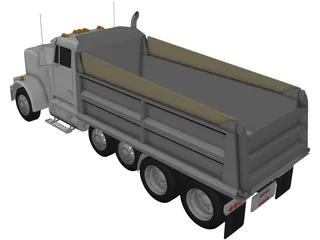 Western Star 5-axles Dump Truck 3D Model preview