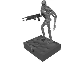 T800 Endoskeleton 3D Model preview