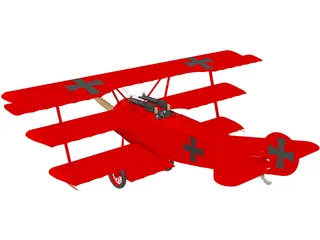 Fokker Dr.1 3D Model preview