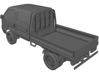 Kia K2700 Double Cab 3D Model preview