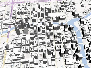 Chicago City Map 3D Model preview