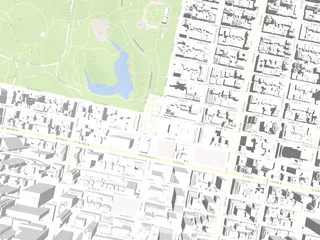 New York City Map Manhattan 3D Model preview