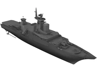 Gepard Ship 3D Model preview