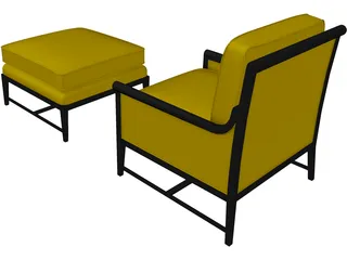 Henredon Clarice Chair 3D Model preview