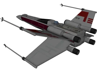 Star Wars X-Wing 3D Model preview