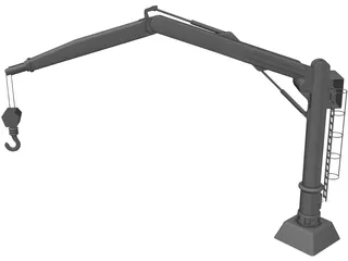 Hydraulic Crane 3D Model preview