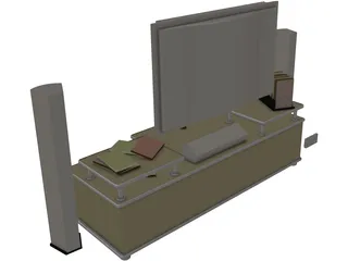 Philips Cinema TV Stand 3D Model preview