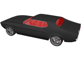 Ford Mustang Coupe (1971) 3D Model preview