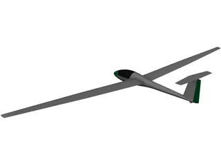 LAK-11 Nida Glider 3D Model preview