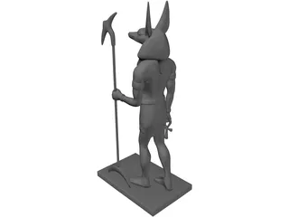 Anubis Statue 3D Model preview