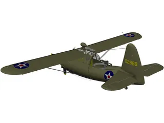 Curtiss O-52 Owl 3D Model preview