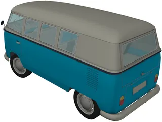 Volkswagen Camper Van 3D Model preview