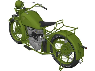 Sokol 1000 Motorbike 3D Model preview