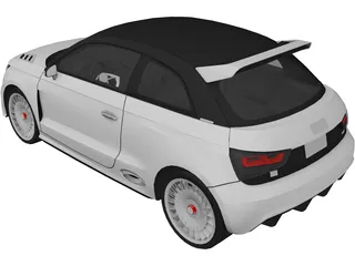 Audi A1 Clubsport Quattro (2011) 3D Model preview