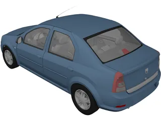 Dacia Logan (2009) 3D Model preview