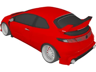 Honda Civic [Tuned] 3D Model preview