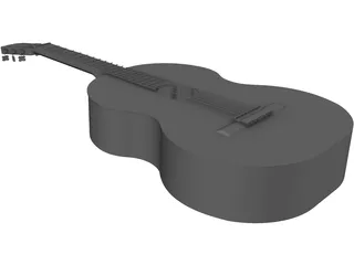 Acoustic Guitar 3D Model preview