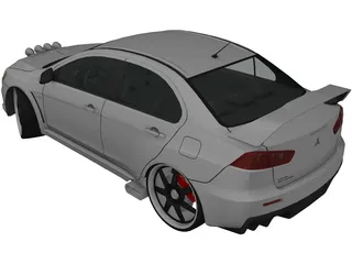 Mitsubishi Lancer Evo X [Tuned] 3D Model preview