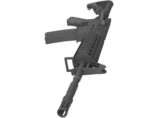 M4 Assault Rifle 3D Model preview