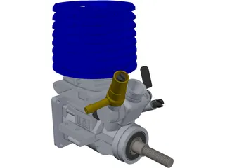 RC Model Car Engine .15cc 2-Stroke 3D Model preview