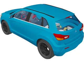 Mitsubishi Outlander 2011 [Tuned] 3D Model preview