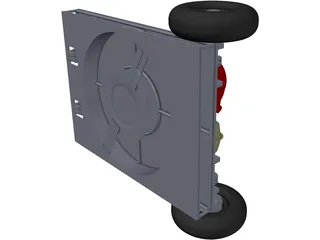 Robot Mower Cutter Grass 3D Model preview