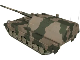 Panzer Haubitze 2000 3D Model preview