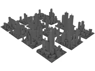 Cityscape Collection 3D Model preview