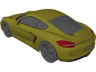 Porsche Cayman S (2013) 3D Model preview