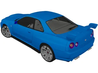 Nissan Skyline GT-R 3D Model preview
