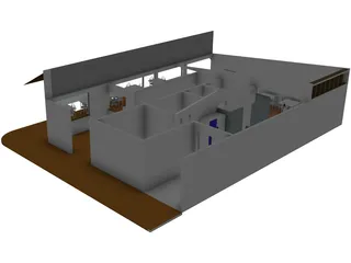 Cafeteria 3D Model preview