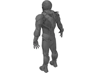 Iron Man MK VI 3D Model preview