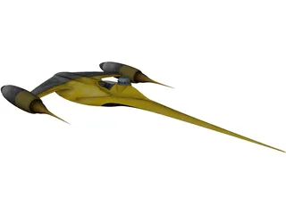 Star Wars Naboo Fighter 3D Model preview