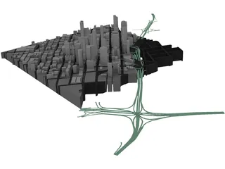 LA Downtown 3D Model preview