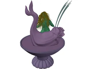 Medusa Fountain 3D Model preview