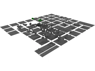 Salt Lake City Downtown 3D Model preview