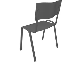 Classroom Chair 3D Model preview