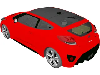 Hyundai Veloster Turbo (2013) 3D Model preview