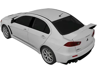 Mitsubishi Lancer Evolution X (2008) 3D Model preview