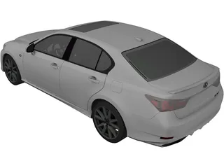 Lexus GS350 F (2013) 3D Model preview