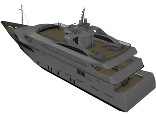 Yacht 3D Model preview