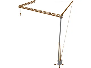 IGO 50 Self Erecting Tower Crane 3D Model preview