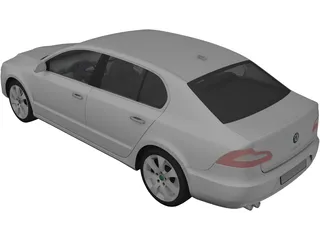 Skoda Superb (2009) 3D Model preview
