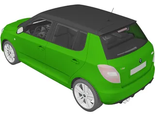 Skoda Fabia RS (2010) 3D Model preview