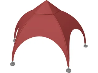 Tent 5 Legs 3D Model preview